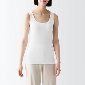 Pink Muji Breathable Cotton with Sweat Pad Women Tank Top | XM7A8M06H