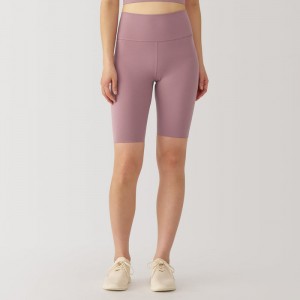 Pink Muji Quick Dry Biker Women Shorts | UF9D0I48H