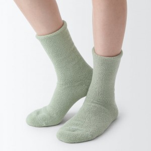Pink Muji Right Angle Loose Top Cozy Men Socks | IO7M2L41Y