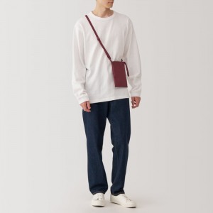 Red Muji 2-Way Water Repellent Mini Men Crossbody Bags | ZE5B9Y25U