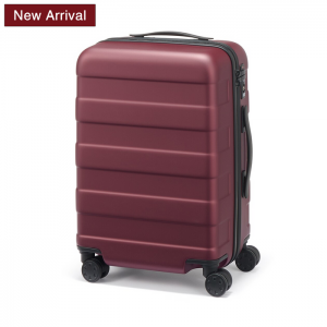 Red Muji Adjustable Handle Hard Shell 36L Women Luggage Bags | DR0T9C70K
