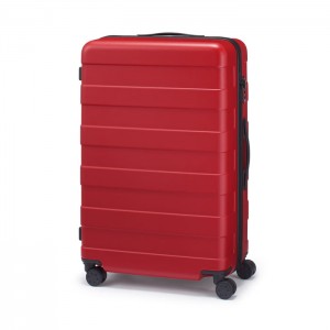 Red Muji Adjustable Handle Hard Shell 75L Women Luggage Bags | ZF8O0M07N