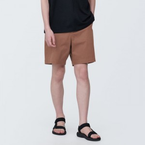 Red Muji Stretch Chino Women Shorts | YB9T5L10X