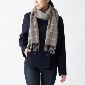 Red Muji Wool Woven - Pattern 30x180cm Men Scarf | CD2Q7S70E