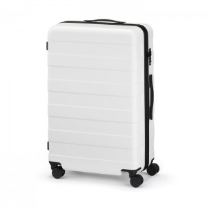 White Muji Adjustable Handle Hard Shell 75L Women Luggage Bags | UF1A7C08V