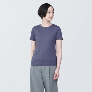 White Muji Anti-Sweat Stain Short Sleeve Women T Shirts | GG6I1Y50A