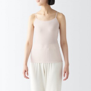 White Muji Moisture Wicking Cotton Lightweight Women Tank Top | RK1S6D88J