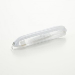 White Muji Side Mesh Toothbrush Women Pouches | RK7D7R59J