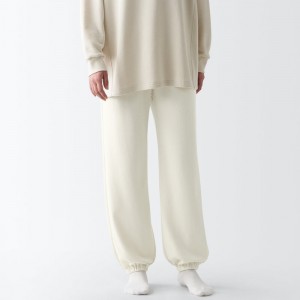 White Muji Soft Women Sweatpants | CL3Q3U10I