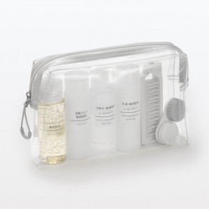 White Muji TPU Clear Men Toiletry Bags | CL4A8V37H
